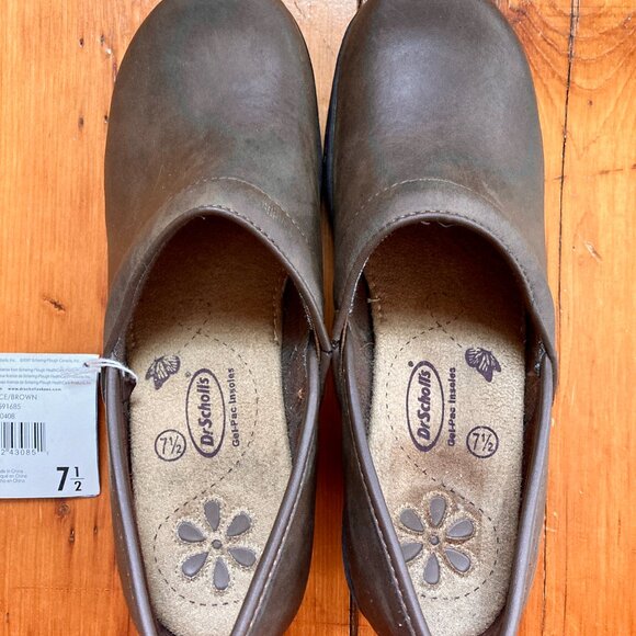 NWT Dr Scholl's Size 7.5 Bernice Brown Clogs - Picture 2 of 5